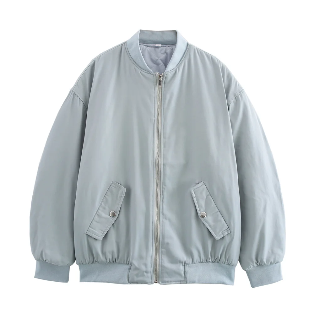 Damska kurtka bomber oversize – modna kurtka pikowana na jesień i zimę