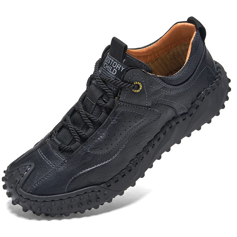 Męskie Skórzane Buty Trekkingowe