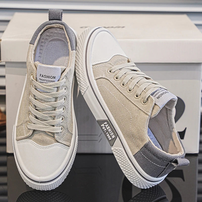 Męskie Trampki Canvas – Lekkie Sneakersy Sznurowane
