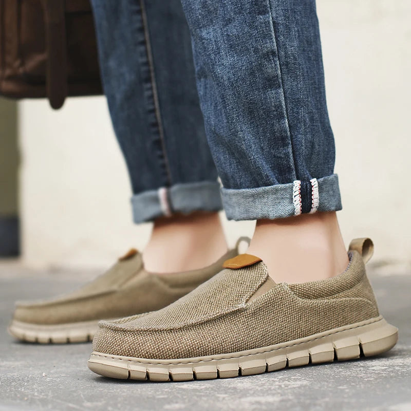 Męskie Buty Slip-On z Tkaniny