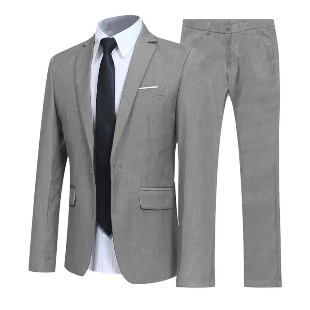Męski garnitur 2-częściowy slim fit z marynarką i spodniami