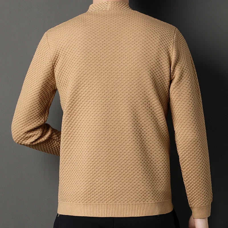 Męski kardigan z dzianiny bez zapięcia