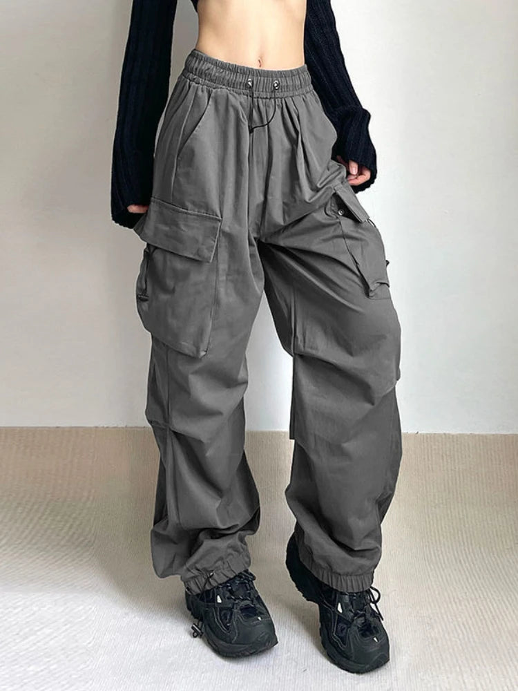 Damskie spodnie cargo w stylu oversize