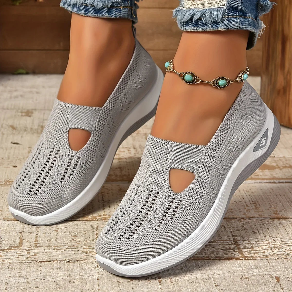 Damskie ortopedyczne buty sportowe z siateczką – lekkie i oddychające