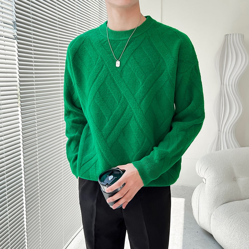 Elegancki Męski Sweter Bluza