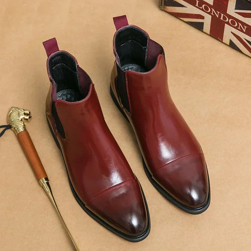 Męskie skórzane buty Chelsea o eleganckim kroju