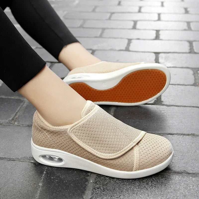 Damskie buty ortopedyczne haluks na rzepy z oddychającą siateczką i amortyzacją