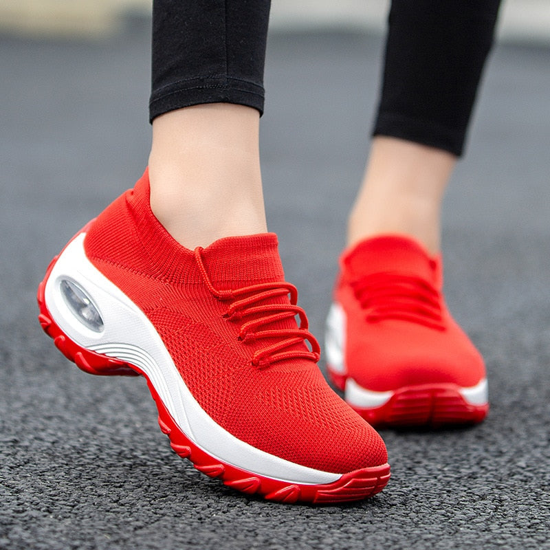 Damskie Sneakersy z Oddychającą Cholewką