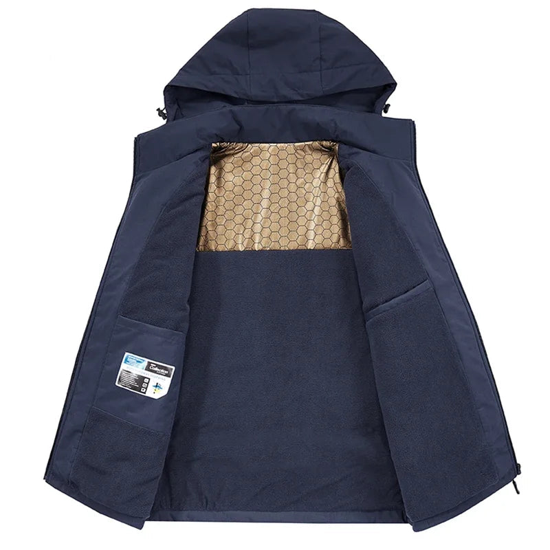 Męska kurtka zimowa z podszewką termiczną – wodoodporna i wiatroszczelna