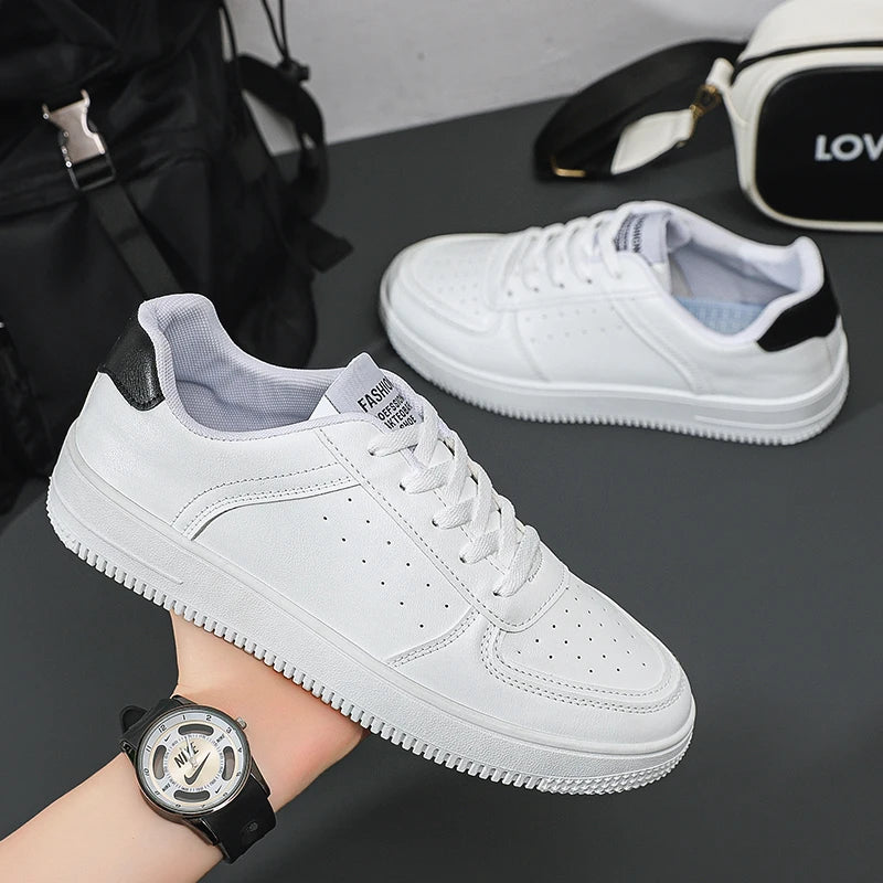 Męskie Klasyczne Sneakersy z Perforacją