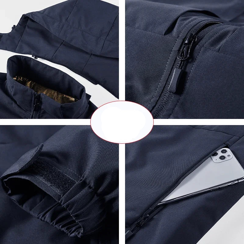 Męska kurtka zimowa z podszewką termiczną – wodoodporna i wiatroszczelna