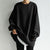 Damska bluza oversize z okrągłym dekoltem, styl streetwear, basic casual
