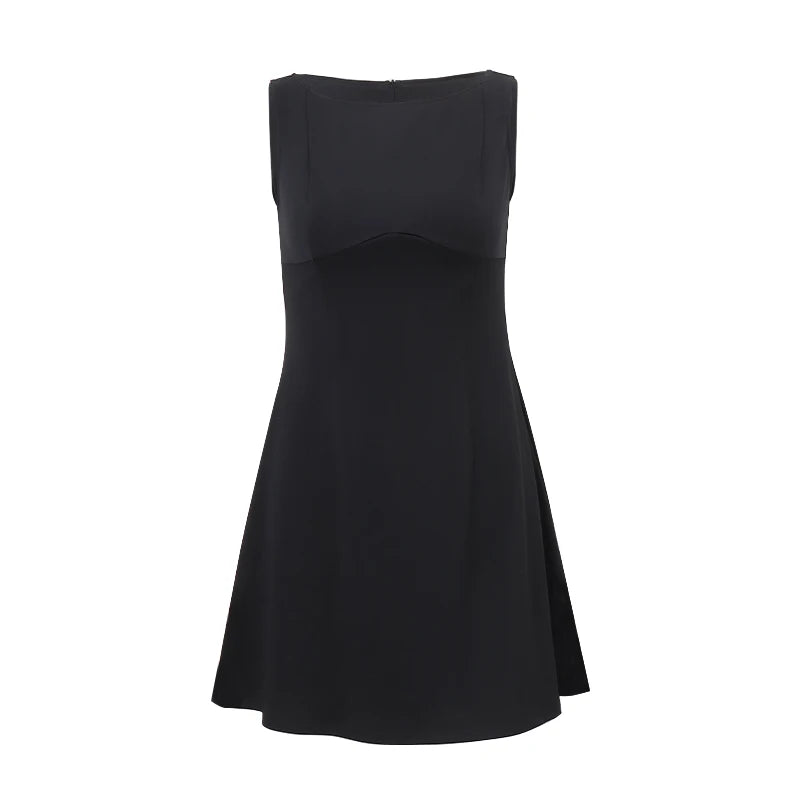 Klasyczna Sukienka Mini bez Rękawów