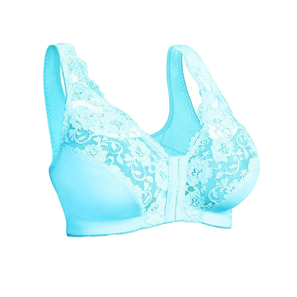Biustonosz bralette z koronką zapinany z przodu