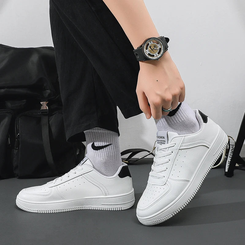 Męskie Klasyczne Sneakersy z Perforacją