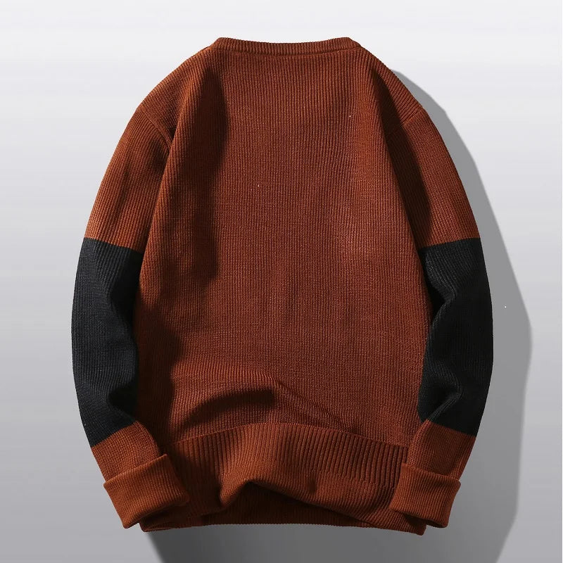 Sweter Męski z Geometrycznym Wzorem