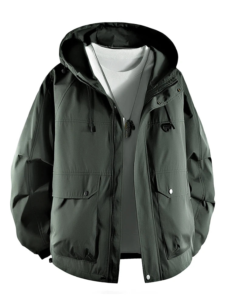Męska kurtka outdoor z kapturem – wodoodporna i wiatroszczelna