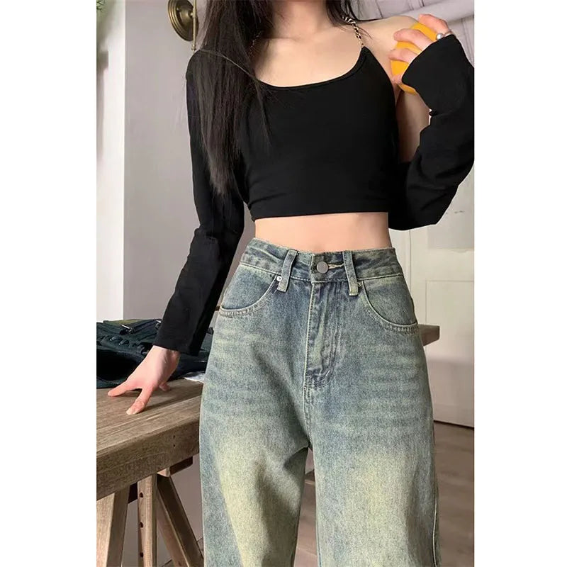 Damskie Jeansy Baggy w stylu Vintage