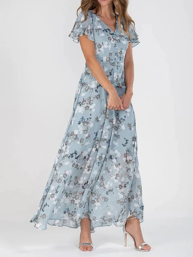 Sukienka Maxi w Kwiatowy Wzór – Elegancka Letnia Sukienka Damska