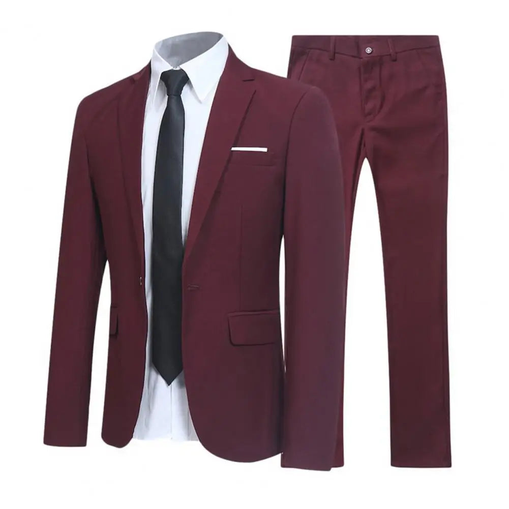 Męski garnitur 2-częściowy slim fit z marynarką i spodniami