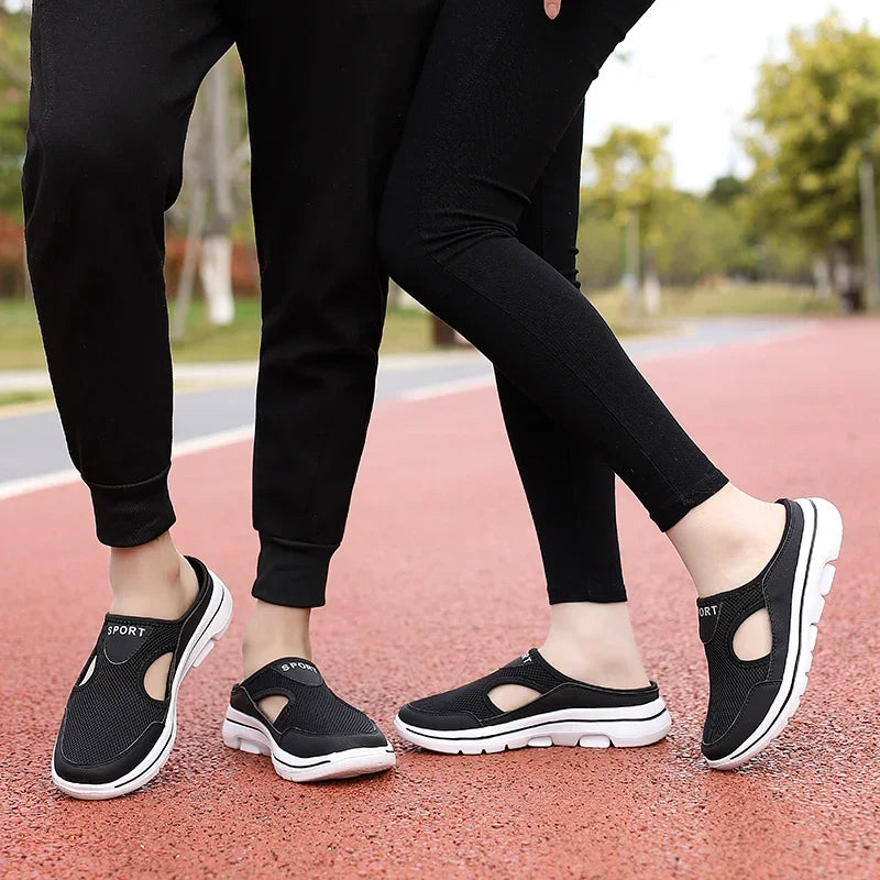 Ortopedyczne klapki unisex z siateczką i amortyzującą podeszwą