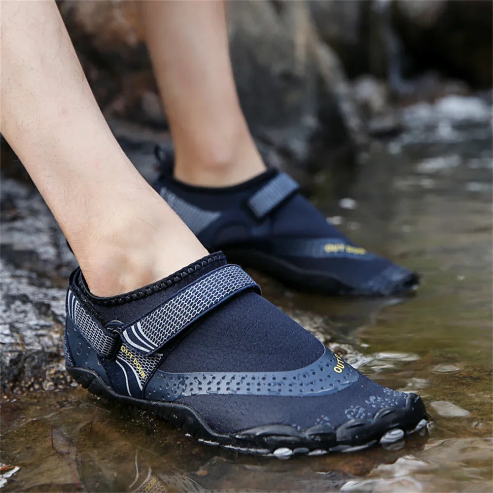 Buty do wody unisex z rzepem i antypoślizgową podeszwą barefoot