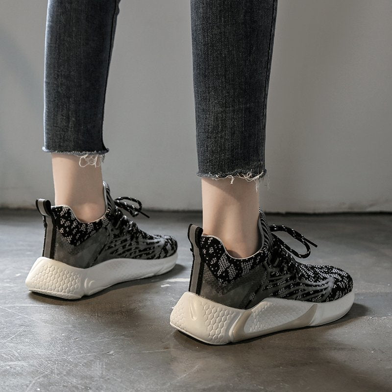 Damskie Sneakersy z Wzorem w Stylu Camo