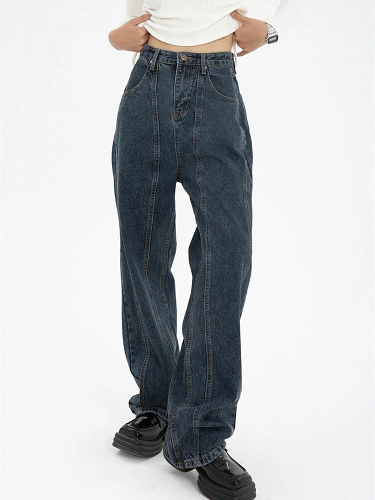 Damskie Baggy Jeansy typu Wide-Leg
