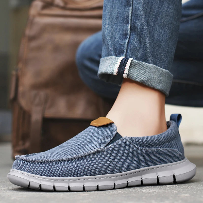 Męskie Buty Slip-On z Tkaniny