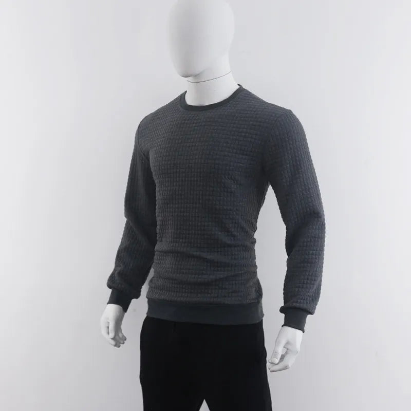 Męski Sweter z Prążkowanym Wzorem