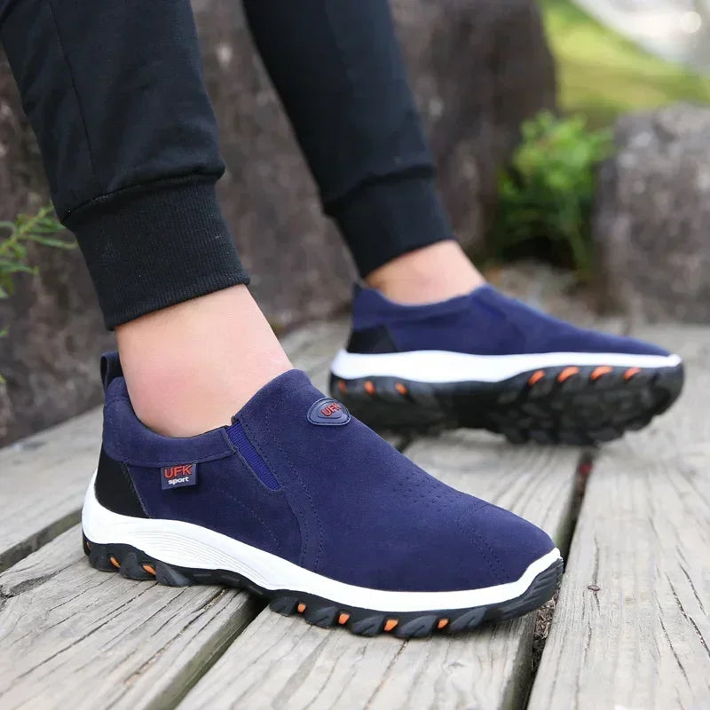 Męskie buty ortopedyczne wsuwane z profilowaną podeszwą