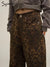 Damskie Jeansy Spodnie ze Wzorem Leoparda