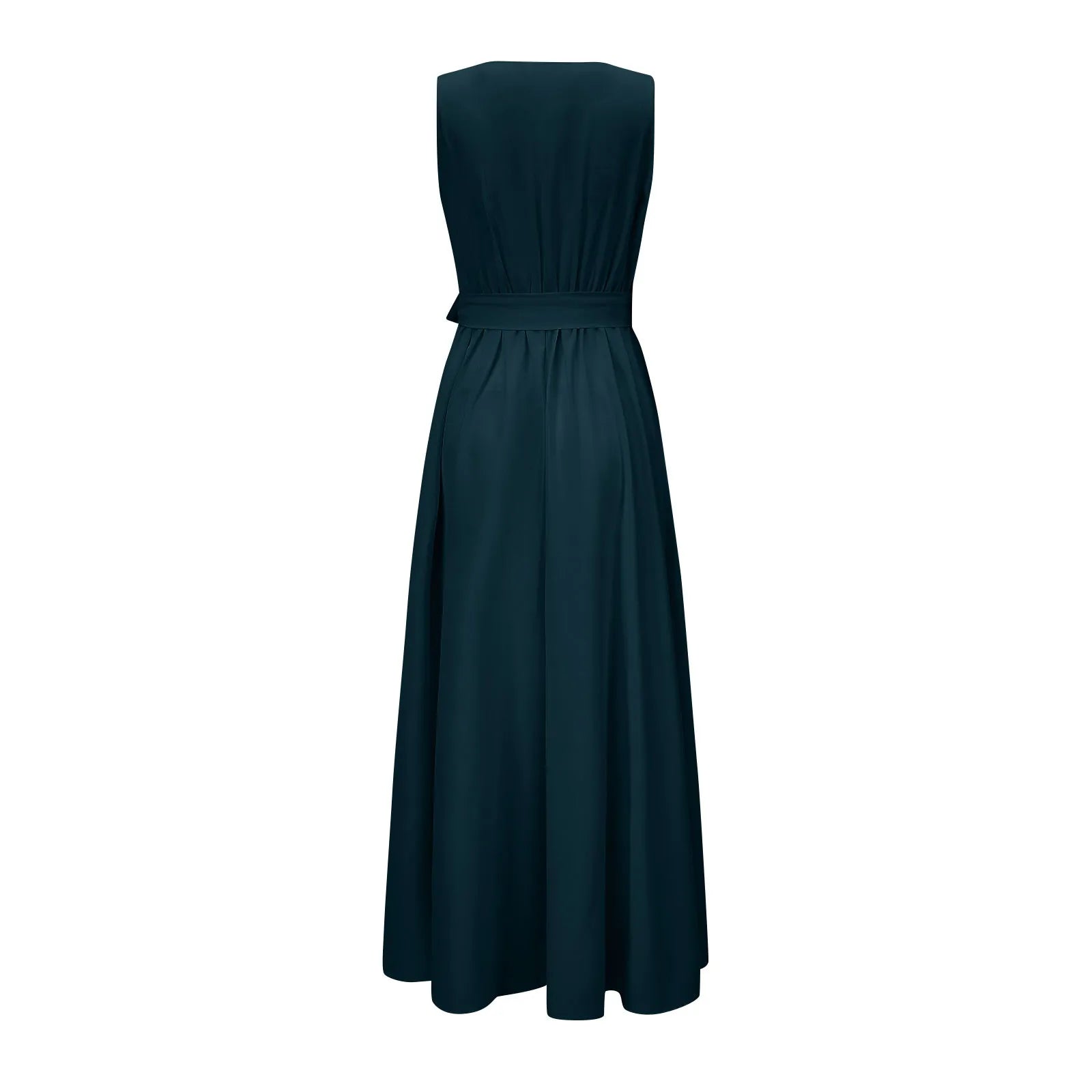 Elegancka Sukienka Maxi z Kopertowym Dekoltem