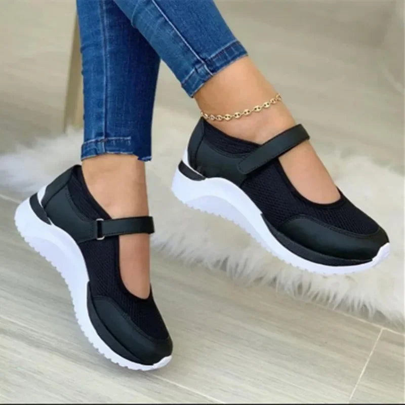Damskie ortopedyczne buty sportowe z paskiem