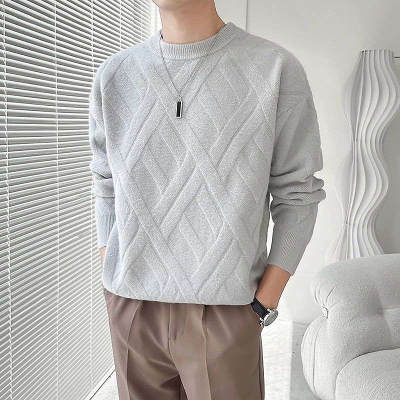 Elegancki Męski Sweter Bluza