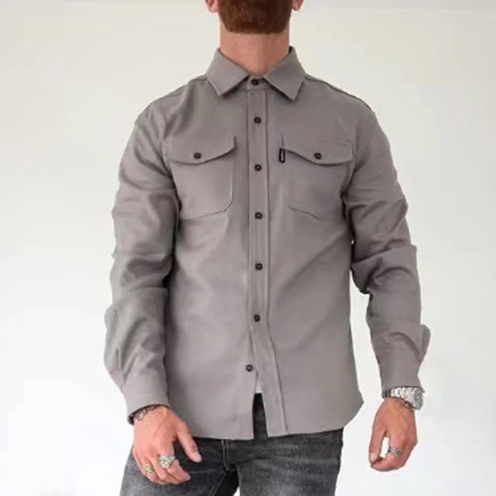 Męska koszula-kurtka z kieszeniami