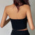 Elegancki Damski Top Bandeau z Asymetrycznym Wykończeniem