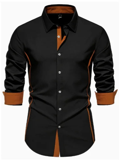 Męska Koszula Slim Fit z Długim Rękawem