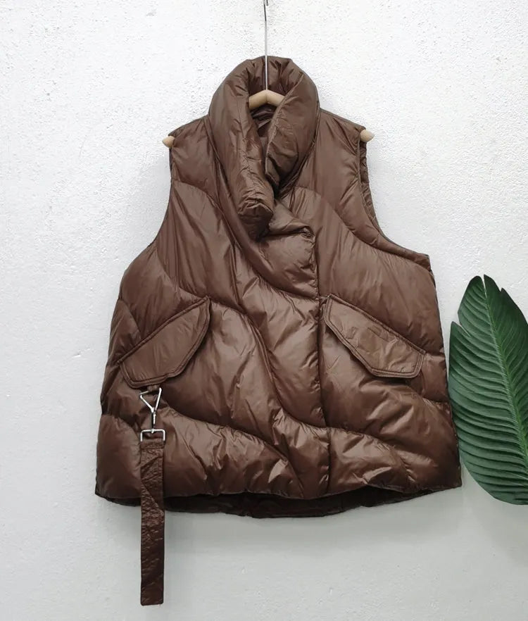 Damska pikowana kamizelka oversize – ciepła i stylowa