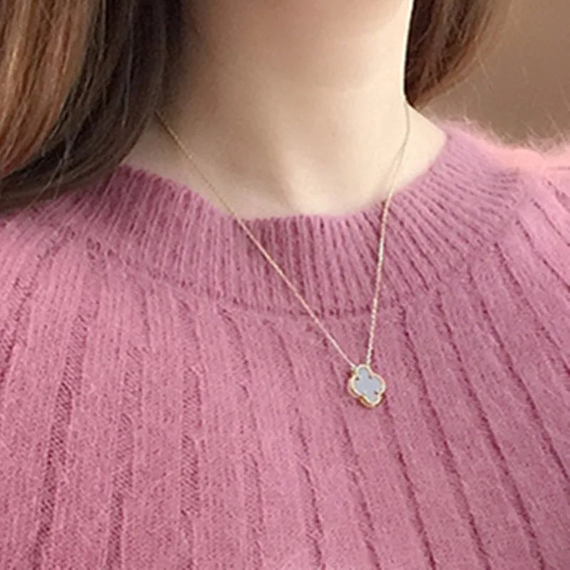 Damski sweter kaszmirowy miękki oversize elegancki pulower prążkowany