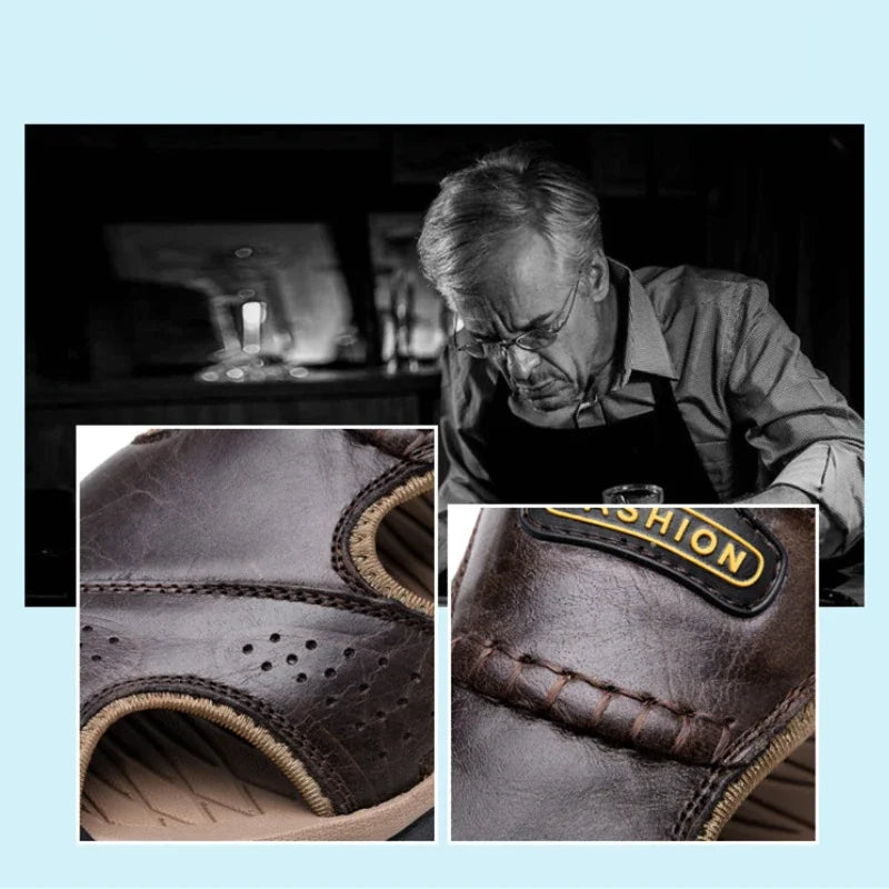 Męskie sandały ortopedyczne trekkingowe z zabudowanym przodem