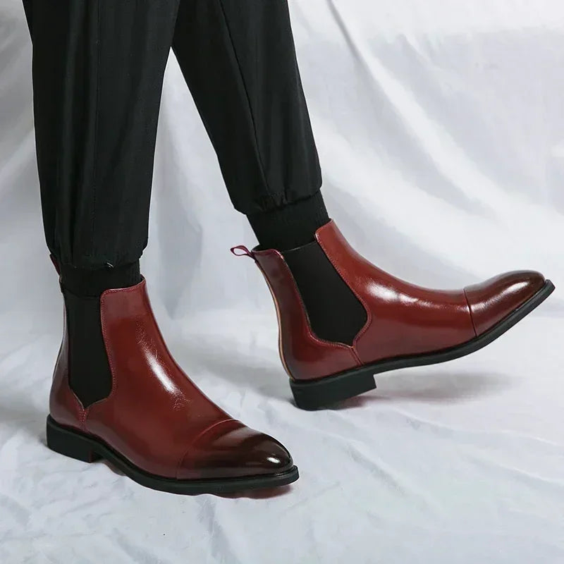 Męskie skórzane buty Chelsea o eleganckim kroju