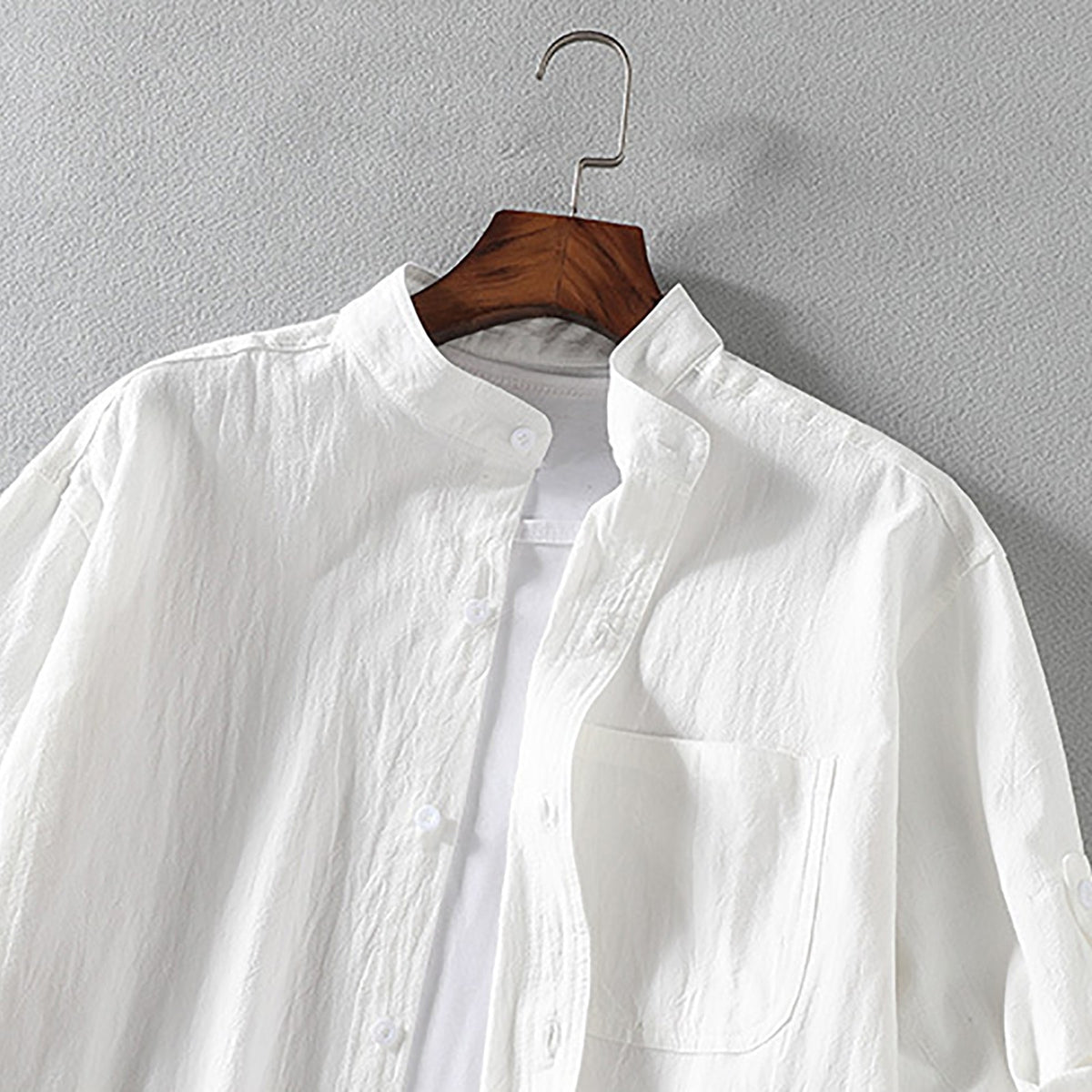 Męska koszula bawełniana z długim rękawem