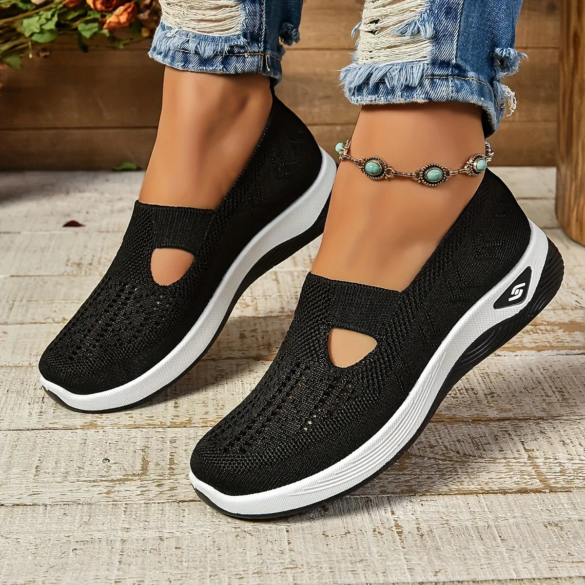 Damskie ortopedyczne buty sportowe z siateczką – lekkie i oddychające