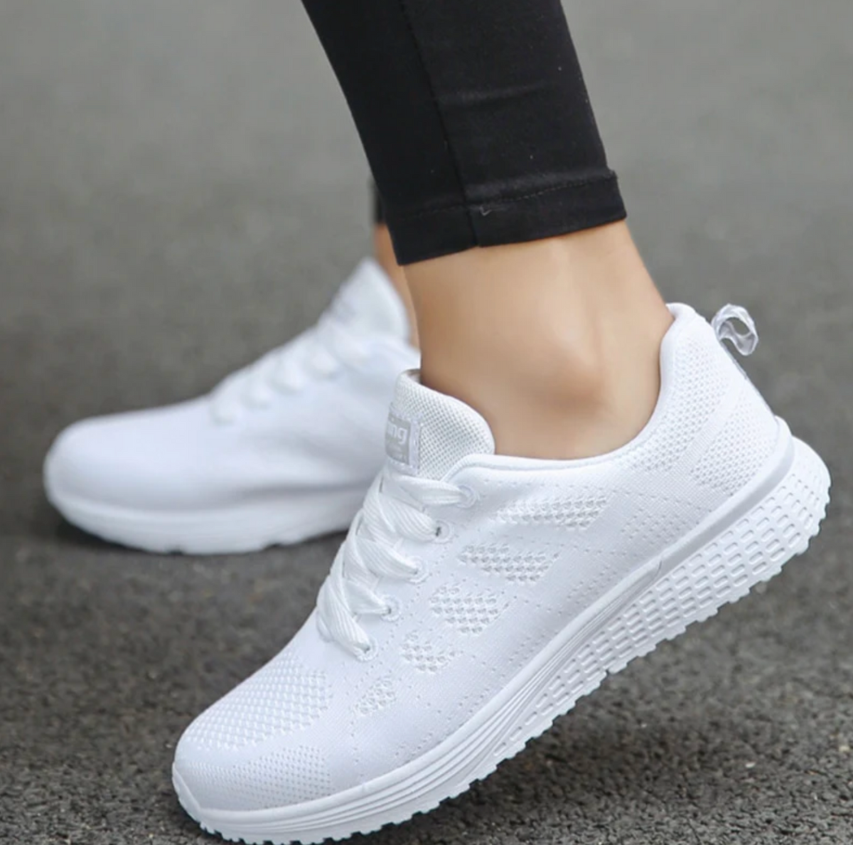Damskie buty sportowe sneakersy z oddychającej siateczki – lekkie obuwie do biegania, spacerów i na co dzień