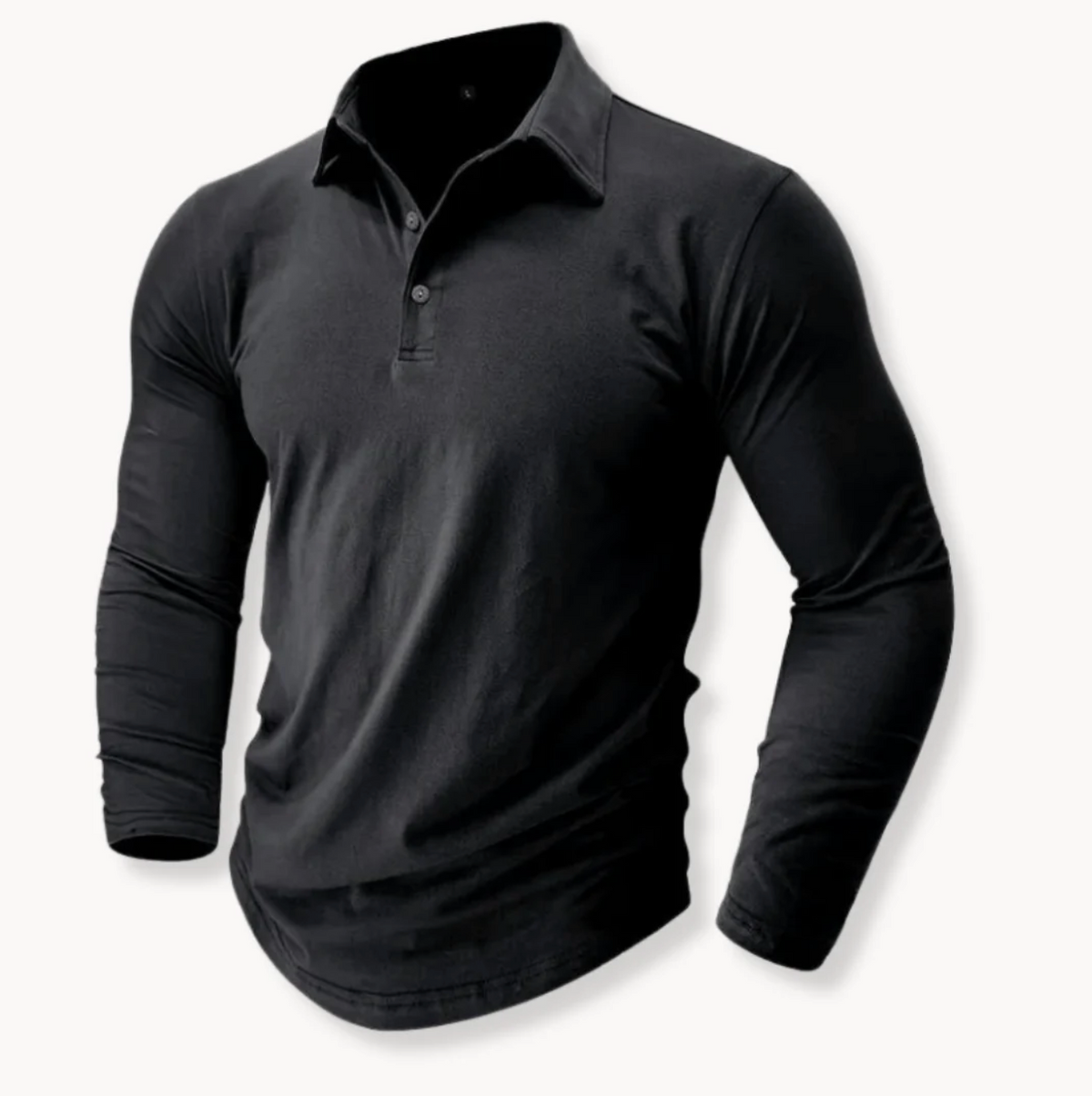 Męska Koszulka Polo Slim Fit z Długim Rękawem