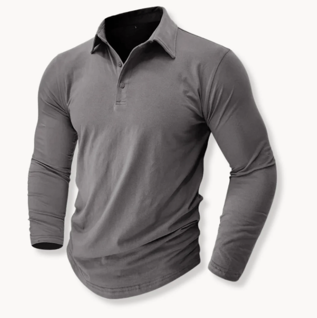 Męska Koszulka Polo Slim Fit z Długim Rękawem