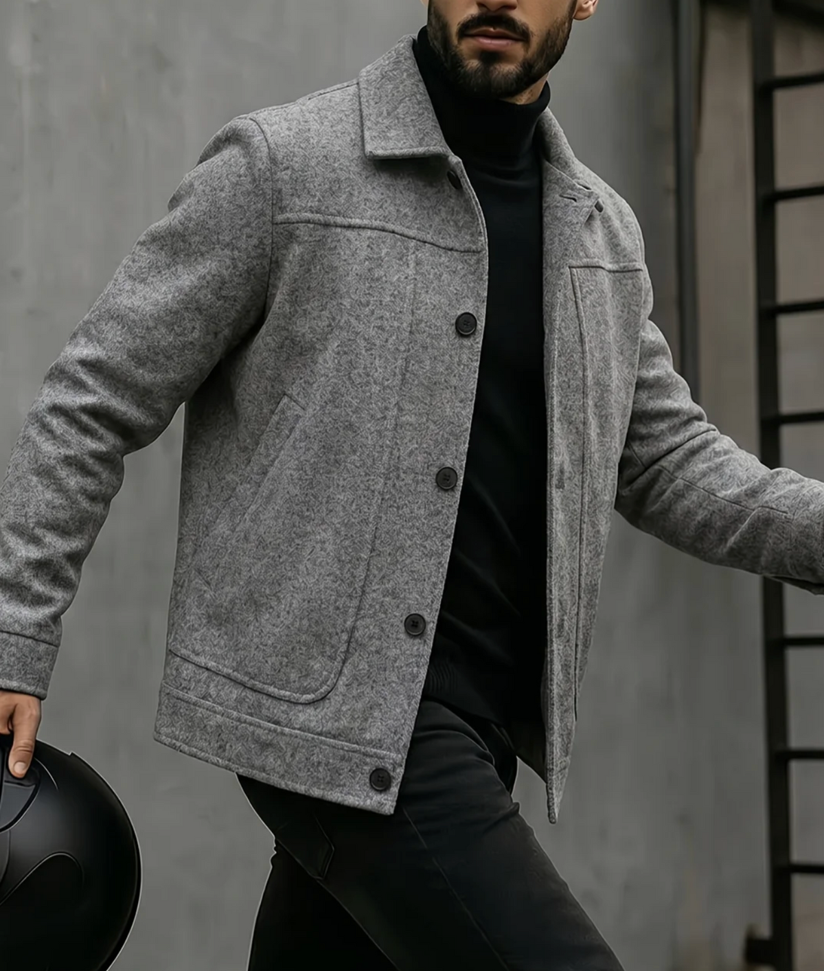 Męska Koszula Slim Fit z Długim Rękawem i Kontrastowymi Detalami