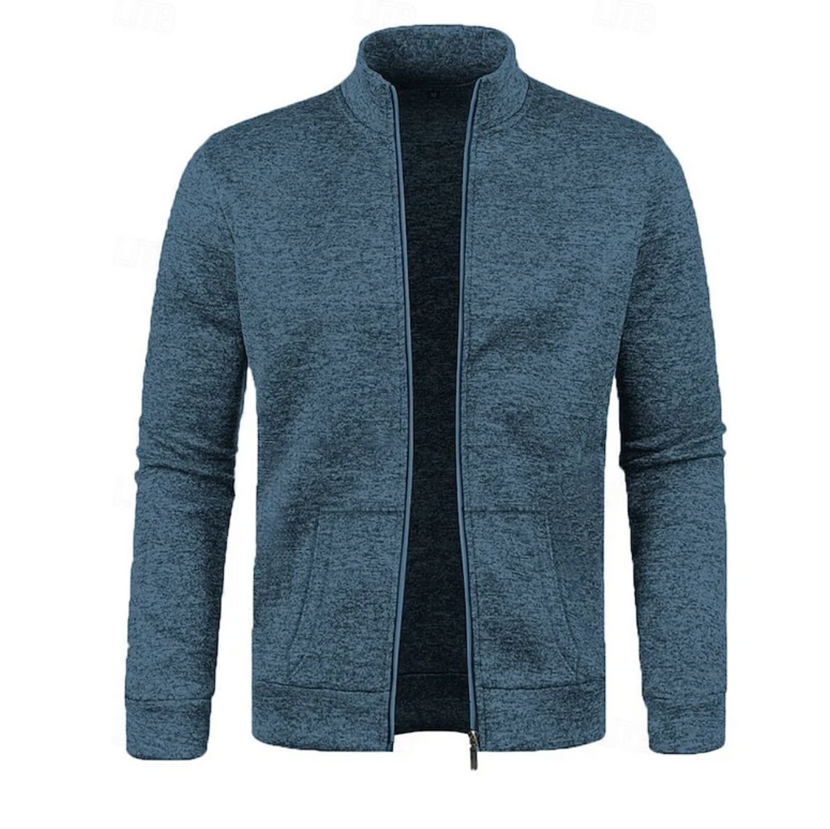 Męski Sweter Rozpinany ze Stójką i Zamkiem
