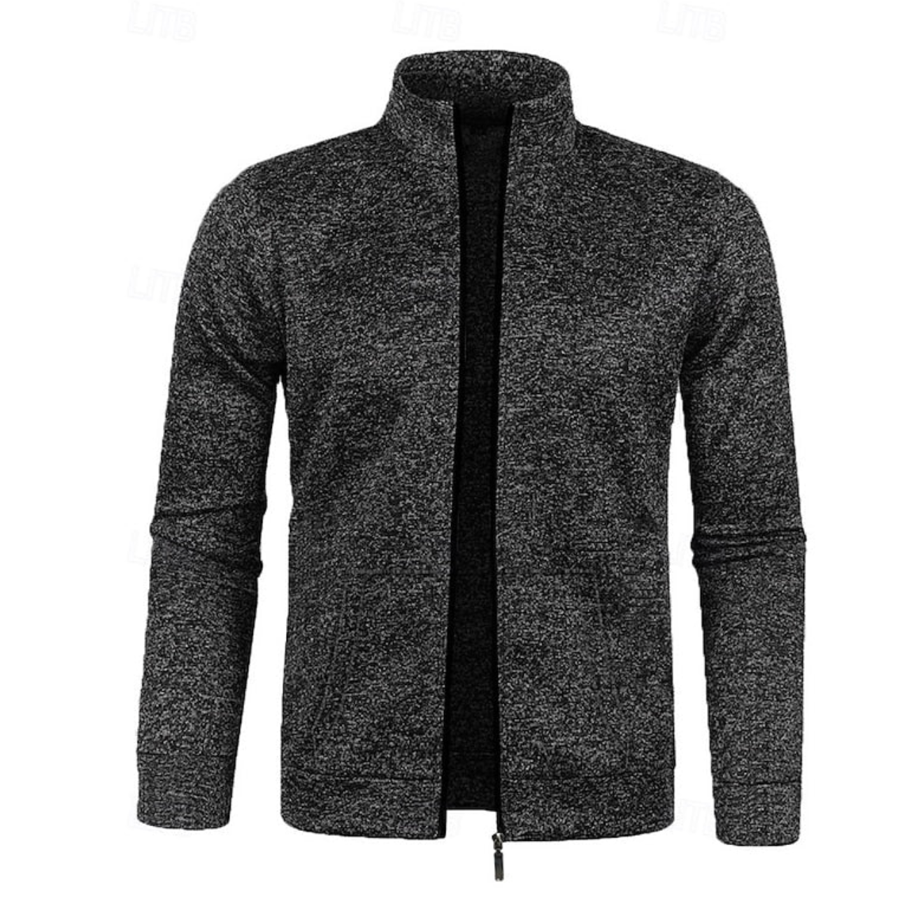 Męski Sweter Rozpinany ze Stójką i Zamkiem